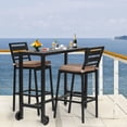 thumbnail image 3 of TPHORK Outdoor Bar Table,47 Inch Black Patio Bar Height Counter Table,Console Table with Weather Resistant, Waterproof Slatted Top for Balcony, Yard, Garden, Pool, Indoor or Outdoor Use, 3 of 9