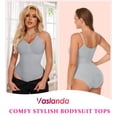 thumbnail image 2 of Vaslanda Women Waist Trainer Seamless Round Neck Tummy Control Shapewear Bodysuit, 2 of 6