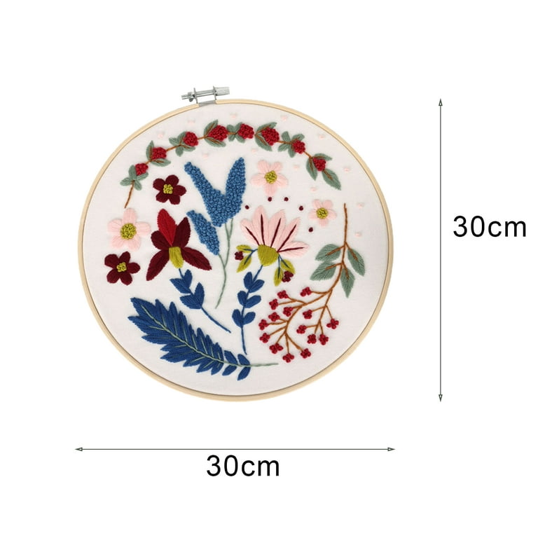 Hesroicy Embroidery Kit Flowers Pattern Interesting Cotton Hand Embroidery  Kits for Kids 