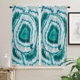 thumbnail image 3 of Retro Agate Texture Aqua Small Curtain Rod Pocket Short Curtains Half Drapes Partition Cabinet Door Window Curtains Home Decor, 3 of 6