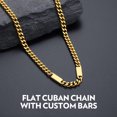 thumbnail image 6 of Bandmax 7MM Custom 14K Gold Plated Choker for Men Women 18 Inches Cuban Chain Choker Necklace with Name Bar Personalized Family Gift for Birthday Valentine Graduation, 6 of 10