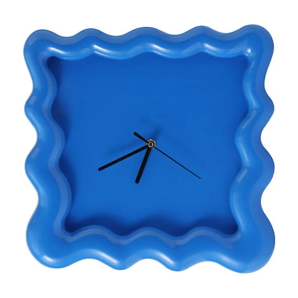 Reloj de pared cuadrado adorno regalos ligero silencioso decorativo colgante reloj para Azul