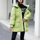 thumbnail image 5 of Parkas de manga larga para mujer, abrigo cálido con bolsillo, chaqueta larga de invierno, parkas de plumón para mujer, 5 of 7
