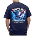 thumbnail image 5 of 4th of July Mens Shirt 4th of July T-Shirt USA Flag 1776 Patriotic Tee Memorial Day Tops (Dark Blue,S), 5 of 6