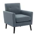 thumbnail image 1 of Sillón Acentuador Mid-Century – Patas de Madera – Cojín Grueso – Tapizado – Lectura – Sala, Dormitorio, Oficina o Sala de Espera, 1 of 7