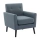 thumbnail image 1 of Sillón Acentuador Mid-Century – Patas de Madera – Cojín Grueso – Tapizado – Lectura – Sala, Dormitorio, Oficina o Sala de Espera, 1 of 7