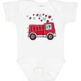 thumbnail image 3 of Inktastic Valentine Fire Truck with Cute Dalmatian and Hearts Boys or Girls Baby Bodysuit, 3 of 5