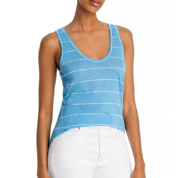Vince. Débardeur Rayé Skinny Aquata/blanc Optique (m)