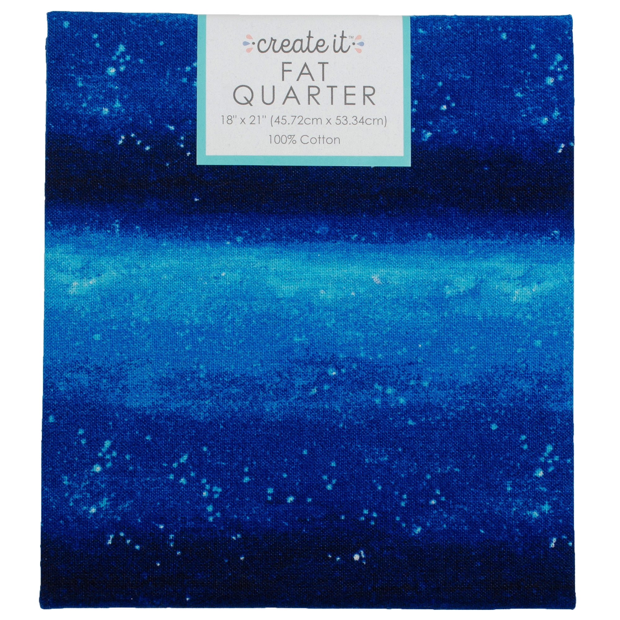 (4 pack) Create It 18"x21" 100% Cotton Galaxy Precut Sewing & Craft Fabric, Blue 1 Piece