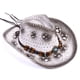thumbnail image 5 of Sombrero de Vaquera de Vaquero de Paja para Hombres y Mujeres Sombrero de Sol Transpirable Hueco de ala Ancha con Banda de Adorno de Cuentas Estilo Occidental para Viajes en la Playa al Aire Libre YUNYI BRAND  Deportes, 5 of 8