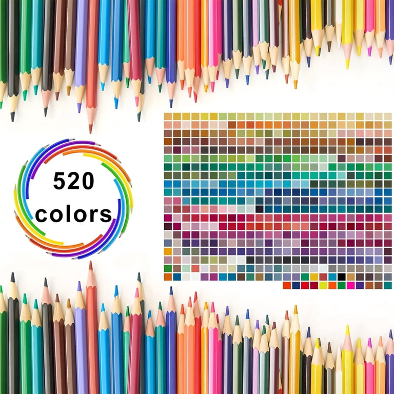 520 Colored Pencils, Rich Pigmented Soft Core Coloring Pencils