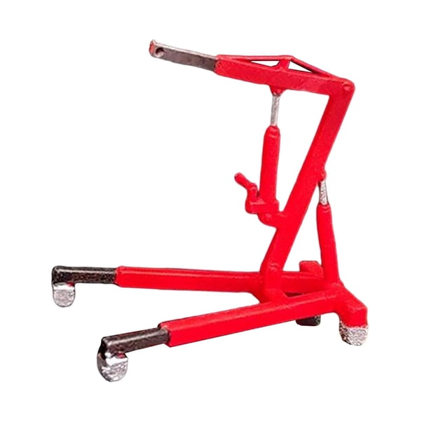 Modelo de suspensión de motor a escala 1/64, adorno coleccionable clásico, miniatura creativa para mantenimiento de vehículos, para escenas de taller, rojo sin motores
