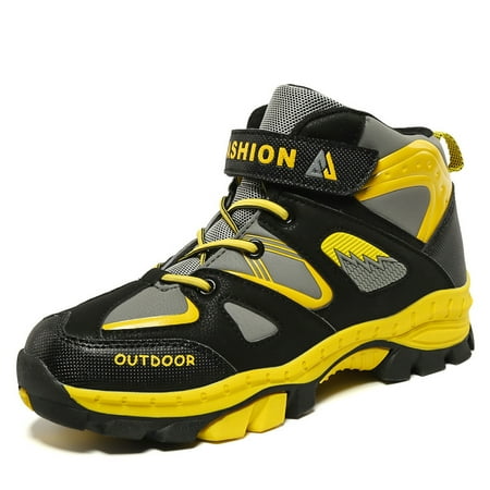 

Boys Girls Warm Cotton Shoes For Children Winter Anti-Skid Wear-Resistant Outdoor Climbing Shoes Steel Claw High Top Casual Shoes
