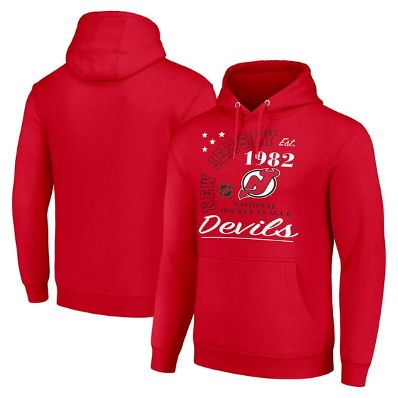 Men's Starter  Red New Jersey Devils Arch City Team Graphic Fleece Pullover Hoodie