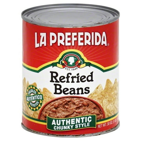- (6 Pack) La Preferida Authentic Chunky Style Refried Beans, 30 Oz