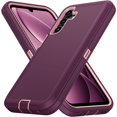 thumbnail image 1 of WWS-for Samsung Galaxy A26 Protective Case, Heavy Duty [Shockproof] [Dropproof] [Dustproof] Phone Case 3-Layer Rugged Hard Cover, Purple/Pink, 1 of 4