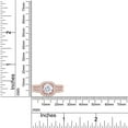thumbnail image 5 of AFFY 1.60CT Round Moissanite Diamond Three-in-One Halo Wedding Trio Ring Set for Women 10K Rose Gold-8, 5 of 6