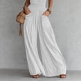 thumbnail image 5 of Aimik Womens Backless Jumpsuits Sleeveless Halter Ruched Waist Wide Leg Jumpsuits Summer Vacation Trendy One Piece Jumpsuit for Women, 5 of 6