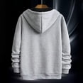 thumbnail image 3 of HappyYEE Half Zip Hooded Sweatshirt for Men, Fall Long Sleeve Athletic Hoodies, Oversized Casual Pullover Tops with Pockets XL, 3 of 6