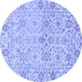 thumbnail image 1 of Ahgly Company Machine Washable Indoor Round Oriental Blue Traditional Area Rugs, 3' Round, 1 of 4