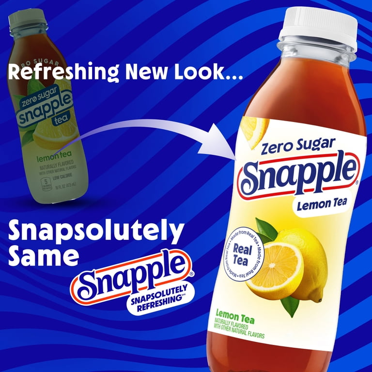 Snapple Zero Sugar Lemon Tea, 16 fl oz Bottles, 6 Pack photo 2