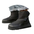 thumbnail image 3 of BOBOGOJP Toddler Boys Girls Snow Boots Winter Shoes Warm Lined Waterproof Black for Size 10, 3 of 9