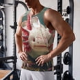 thumbnail image 5 of Gukieu Colorful Axolotl Underwater Print Men's Quick Dry Fitness Vest, Round Neck Sleeveless Fitness Bodybuilding Top-3X-Large, 5 of 7