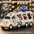 thumbnail image 6 of 5 in 1 Emergency Rescue Vehicle Carrier Truck Toys for 3-6 Year Old Boys, Friction Power Cars with Rescue Helicopter, Police Car, Fire Truck, Ambulance Car, Christmas Birthday Gifts for Girls Age 3-9, 6 of 8