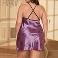 thumbnail image 5 of Afdoent Pajamas For Women Valentine's Day Heart Print Nightgown Sexy Deep V Neck Backless Ice Silk Suspender Skirt Holiday Sleepwear Clothes, 5 of 5