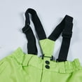 thumbnail image 5 of SERTG Kids Insulated Snow Bib Overalls Boys Girls Outdoor Waterproof Snow Pants Skiing Snowboard Pants Warm Thickening Winter Snowsuits(Green,8-10 Years), 5 of 8