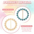 thumbnail image 3 of Uxcell 10Pcs Silk Scarf Ring Clip Bling Rhinestone T-Shirt Clips Tie Waist Knotted Buckle Rings Metal Circle Buckles for Women Sky Blue, 3 of 7