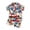W-White1, variant on Toddler Boys Outfits Ethnic Print Short Sleeved Shirt and Shorts Suit Summer Clothes Sets