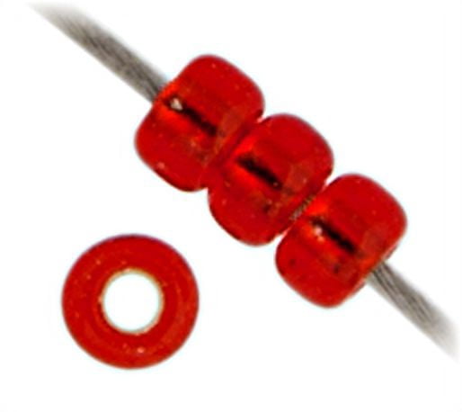 Miyuki Glass Seed Beads 11/0 (250g) DB0010 Silverlined Flame Red Bead