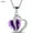 Purple, variant on AYYUFE Women Shiny Rhinestone Necklace Chain Hearts Pendant