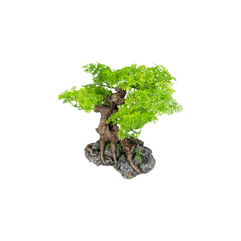 Komodo Bonsai Tree, Artificial Green Aquarium Decor photo 3