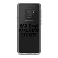 thumbnail image 1 of DistinctInk Clear Shockproof Hybrid Case for Samsung Galaxy S9 (5.8" Screen) - TPU Bumper Acrylic Back Tempered Glass Screen Protector - Bad Dogs Make Good Stories, 1 of 5