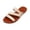 Beige-#003, variant on Women's Strappy Flat Sandals Open Toe Beach Comfort Dressy Sandal Low Heel Slip on Simple Solid Colour Footwear,Coffee 43