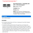 thumbnail image 2 of Rear Brake Pad Set - Compatible with 2013 - 2018 Ford Explorer 2014 2015 2016 2017, 2 of 2