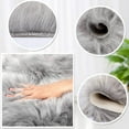 thumbnail image 7 of 2 Pieces Fluffy Heart Shaped Rug Faux Area Rug Bushy Room Carpet for Home Living Room Sofa Floor Bedroom, 12 x 16 Inch (Gray), 7 of 7