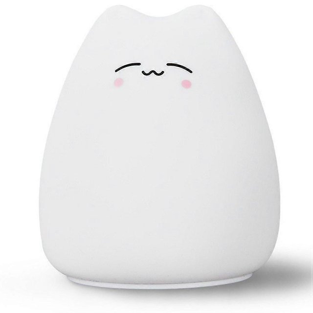 Led Night Lamp Touch Sensor Cat Silicone Animal Light Colorful Child Holiday Gift Sleepping Creative Bedroom Desktop Decor Lamp