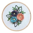 thumbnail image 1 of Juego completo de kit de inicio de bordado, kits de bordado a mano para principiantes con Flor azul, 1 of 9
