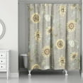 thumbnail image 2 of Creative Products Sunflower Pattern on Brown 71x74 Shower Curtain, 2 of 2