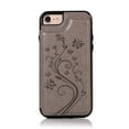 thumbnail image 2 of Compatible with iPhone 7/8/SE 2020/2022 Wallet Phone Case Screen Protector Flower Card Holder Stand Cell Cover for iPhone7 iPhone8 7s 8s i SE2020 SE2022 2/2nd/3/3rd Generation SE2 SE3 7SE 8SE Grey, 2 of 6