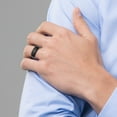 thumbnail image 7 of Chisel Ceramic Black Beveled Edge 8mm Brushed and Polished Band, 7 of 7