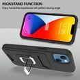 thumbnail image 6 of CoverON For Apple iPhone 14 Plus Phone Case, Credit Card slot Ring KickStand Rugged Cover Magnetic holder, Black, 6 of 9