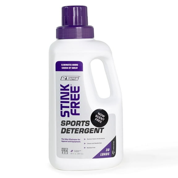 2Toms StinkFree Sports Laundry Detergent, Odor Eliminator for Athletic Clothes and Gear,  Fragrance Free, 30 Ounce Bottle