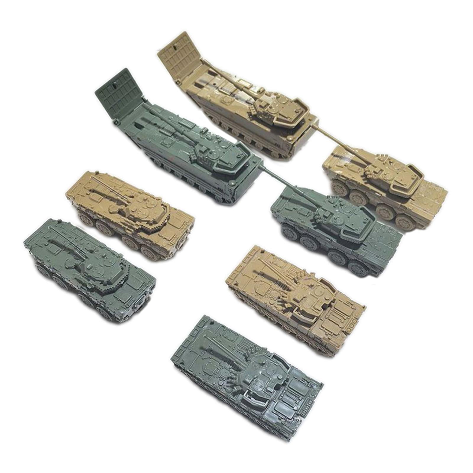 JWQFBC 8 Pieces Tank Model Building Kit Armored Vehicles 1:144 Table Decor Hobby Crafts
