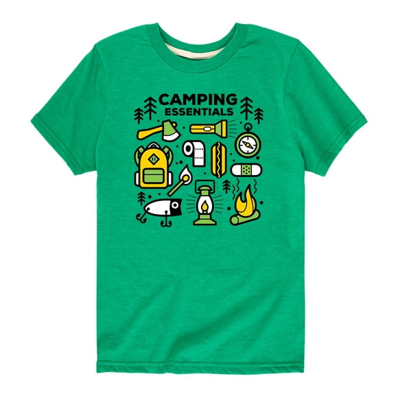 Camping Essentials - Toddler And Youth Short Sleeve Graphic T-Shirt