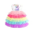 thumbnail image 5 of Girls Dress Birthday Princess Rainbow Cake Balloon 4 Years, 5 of 6