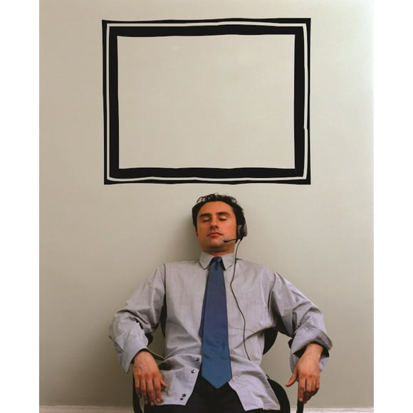 Wall Design Pieces Square With Single Line Design Frame Silhouette 20x30 Inches